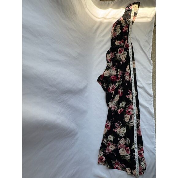 Mind Code Black Floral Off Shoulder Maxi Dress Sze S Romper Summer Date Romantic - Picture 13 of 13